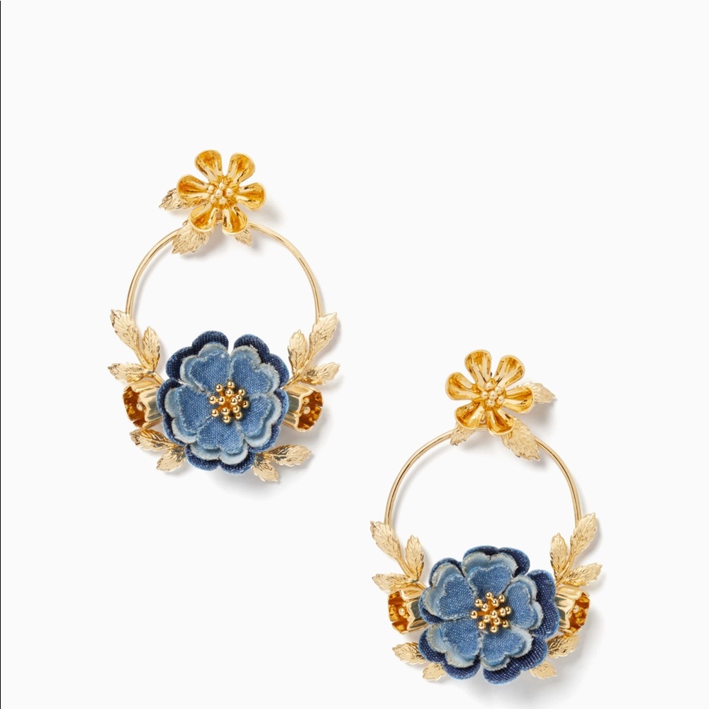 Kate Spade Flower Hoop Earrings